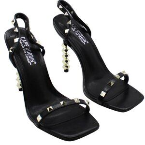 Cape Robbin Black Studded Sandals